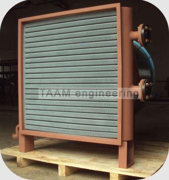 air cooled vapor condenser with fan assembly